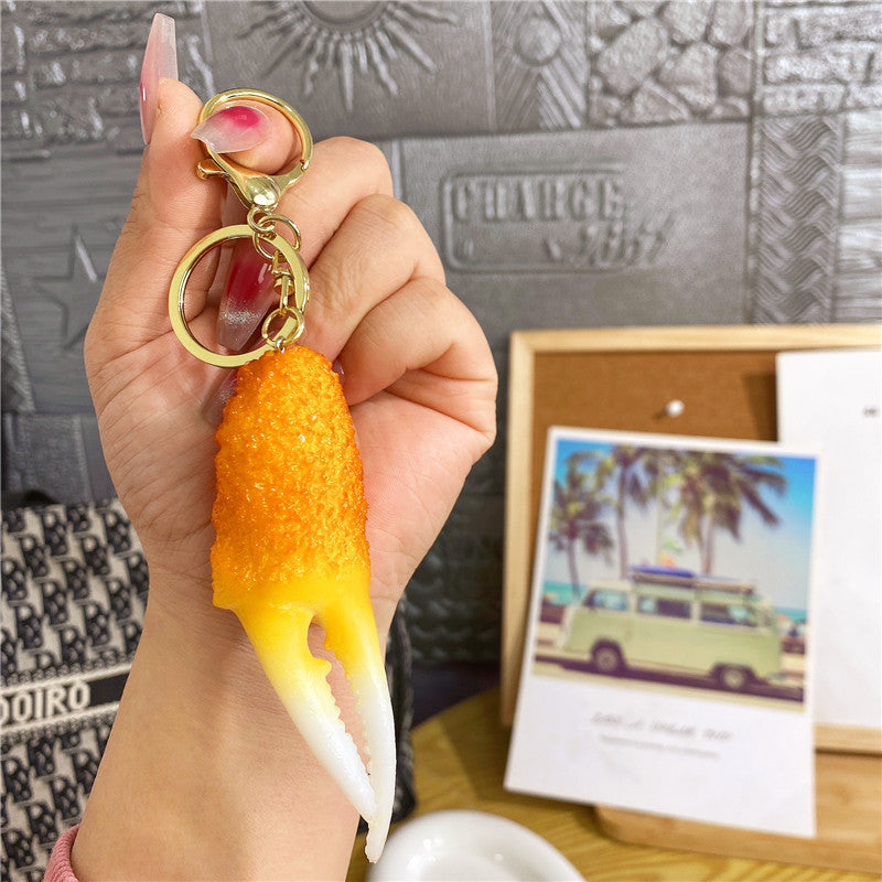 Wholesale BBQ Chicken Wings Beer Night Snack Keychains